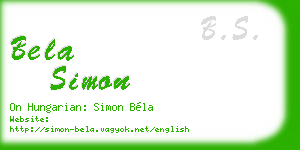 bela simon business card